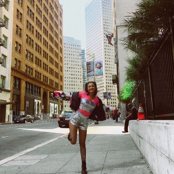 Multi colored fur coat - Picture 1 of 2